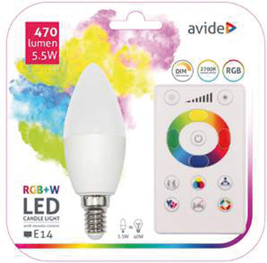 Avide Smart LED Candle E14 5.5W RGB+W WIFI APP Control